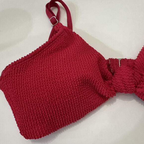 Dipping Daisys Red Coral Bikini Top Size Large NWT Padding - Picture 2 of 8